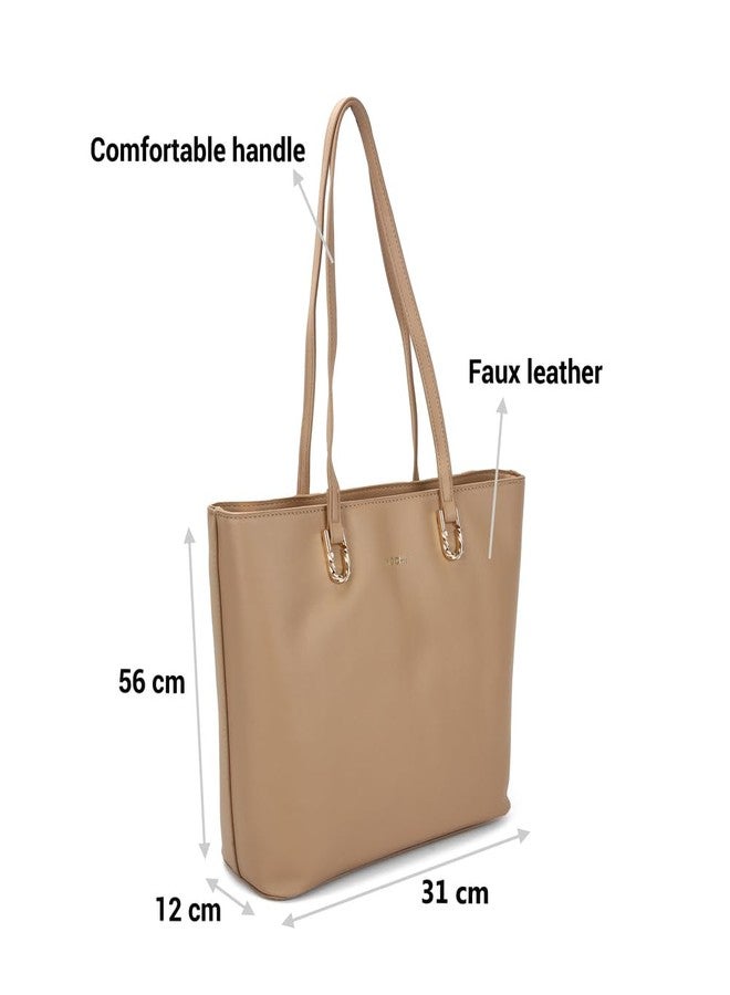 Mochi Women's Beige Terrena Tote Handbag(66-729) - Image 3
